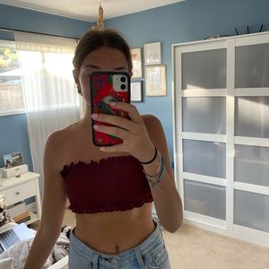 Red zaful bikini top